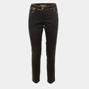 Pre Owned Roberto Cavalli Black Denim Slim Fit Jeans M/Waist 32"