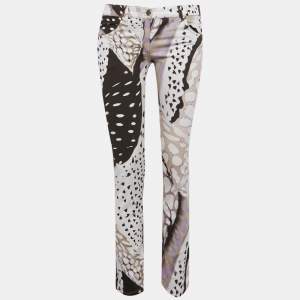 مملوكة مسبقًا Roberto Cavalli Multicolor Printed Denim Jeans XS Waist 28"