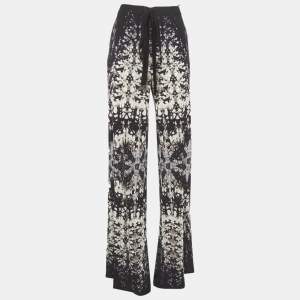 مملوكة مسبقًا Roberto Cavalli Multicolour Abstract Print Jersey Palazzo Pants M