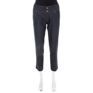Roberto Cavalli Indigo Cotton Denim Cropped Jeans M 