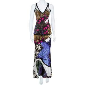 Roberto Cavalli  Multicolor Silk Skirt and Top Set M