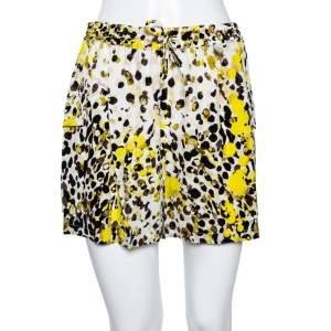 Roberto Cavalli Multicolor Printed Silk Shorts M