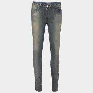 Roberto Cavalli Light Blue Faded Denim Skinny Jeans M