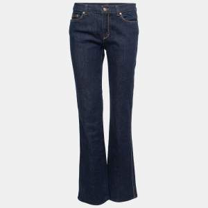 Pre Owned Roberto Cavalli Dark Blue Denim Bootcut Jeans M Waist 30"