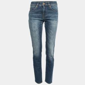 Pre Owned Roberto Cavalli Blue Denim Skinny Jeans M Waist 28"