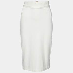 Class by Roberto Cavalli Cream Knit Pencil Skirt M