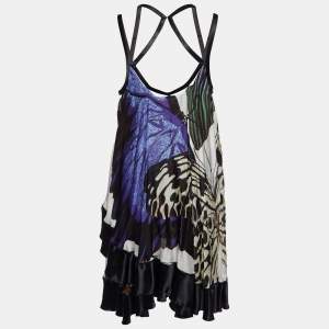Roberto Cavalli Multicolor Printed Silk Mini Dress M