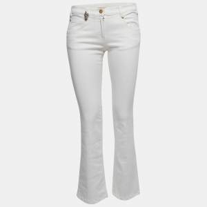 Roberto Cavalli Off White Denim Flared Jeans M Waist 29"