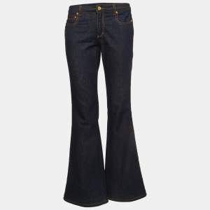 Pre Owned Roberto Cavalli Dark Blue Denim Flared Jeans M Waist 32"