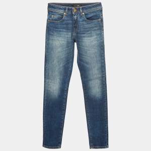 Roberto Cavalli Blue Washed Denim Skinny Jeans S Waist 26"
