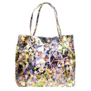 Roberto Cavalli Multicolor Printed PVC Tote