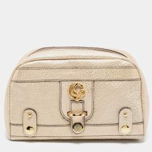 Roberto Cavalli Metallic Leather Pouch