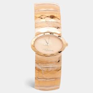 Roberto Cavalli Champagne Pink Rose Gold Tone Stainless Steel R7253133517 Quartz Women's Wristwatch 36 MM
