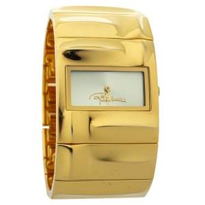 Pre Owned Roberto Cavalli Gold Plated Stainless Steel 7253270017 Women's Wristwatch 32 mm