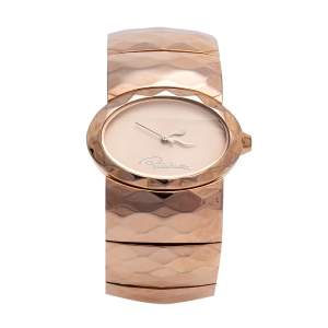 Roberto Cavalli Champagne Pink Rose Gold Plated Stainless Steel R7253133517 Women's Wristwatch 36 MM