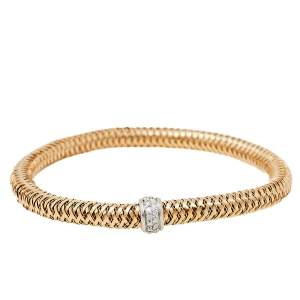 Roberto Coin Primavera Diamond 18K Two Tone Gold Bracelet