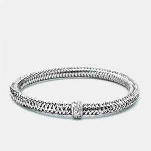Roberto Coin Primavera Diamond Accent 18K White Gold Bangle Bracelet