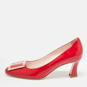 Roger Vivier Red Patent Belle Pumps Size 39