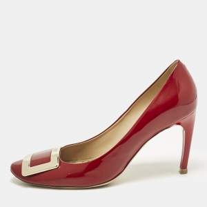 Roger Vivier Red Patent Leather Belle Vivier Pumps Size 39