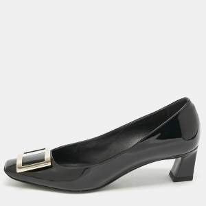 Roger Vivier Black Patent Leather Trompette Pumps Size 38
