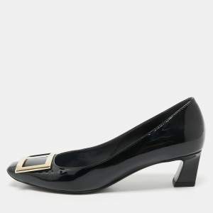 Roger Vivier Black Patent Leather Trompette Pumps Size 37