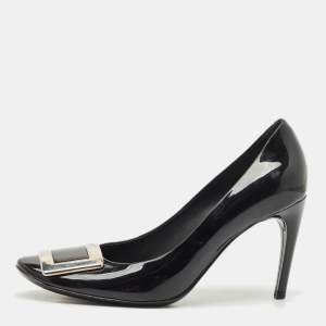 Roger Vivier Black Patent Leather Trompette Pumps Size 38