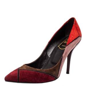  Roger Vivier Multicolor Suede Pumps Size 37.5