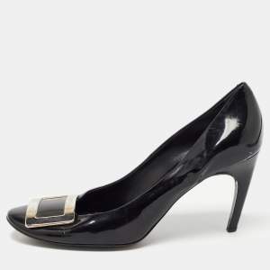Roger Vivier Black Patent Leather Trompette Pumps Size 40.5