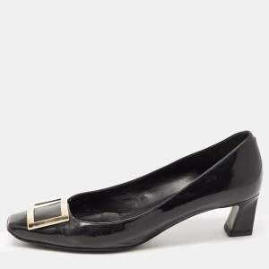 Roger Vivier Black Patent Leather Belle Vivier Pumps Size 41