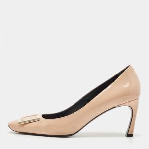 Roger Vivier Beige Patent Trompette Pumps Size 40