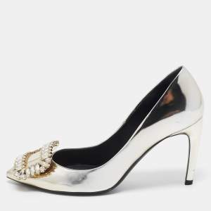 Roger Vivier Gold Leather Metallic Trompette Pumps Size 36