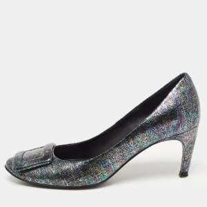 Roger Vivier Multicolor Leather Trompette Pumps Size 36