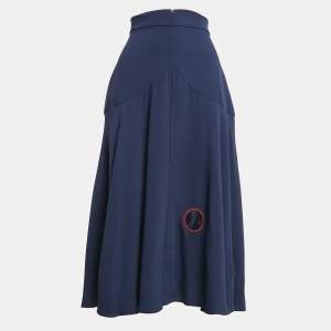 Roksanda Ilincic Blue Silk Flared Midi Skirt S