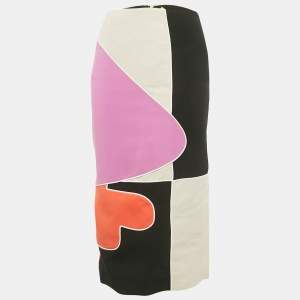 Roksanda Multicolor Colorblock Crepe Pencil Skirt S