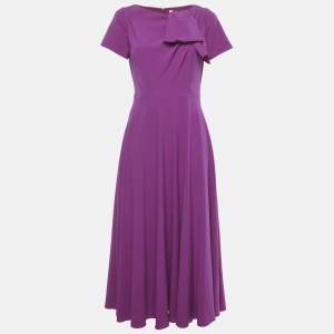 Pre Owned Roksanda Pink Crepe Midi Luna Dress M