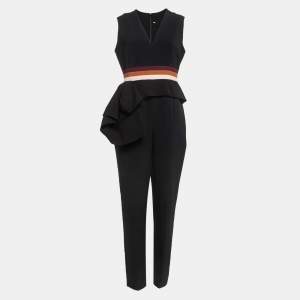 Roksanda Black Crepe Draped Kenzey Jumpsuit M