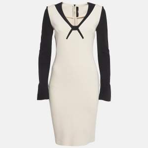 Roland Mouret Cream Stretch Crepe Kutim Dress M