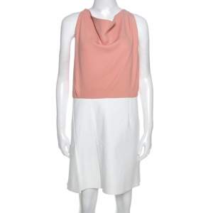 Pre Owned Roland Mouret Colorblock Sleeveless Cutout Back Detail Dress L