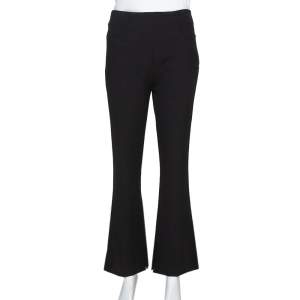 Roland Mouret Black Crepe Goswell Flared Trousers M