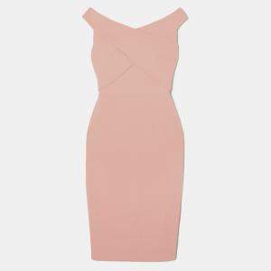 Roland Mouret Pink Wool Midi Dress  XL (UK 14)