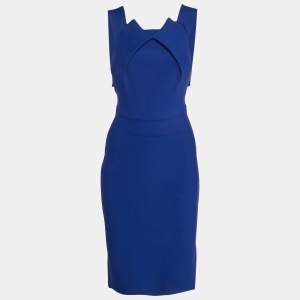Roland Mouret Royal Blue Knit Sleeveless Bodycon Dress S