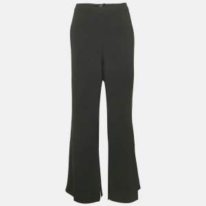 Roland Mouret Black Crepe Slit Detail Trousers XXL