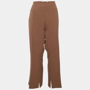 Roland Mouret Brown Crepe Trousers XL