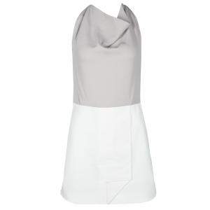 Pre Owned Roland Mouret Colorblock Sleeveless Cutout Back Detail Dress S