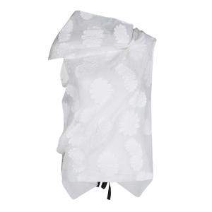 Pre Owned Roland Mouret Off White Cotton Daisy Fil Coupe Draped Eugene Top S