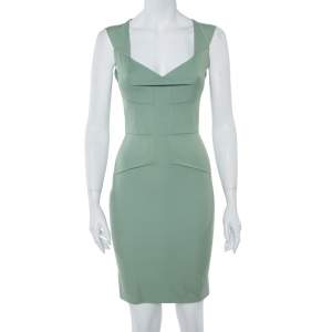 Roland Mouret Pastel Green Sleeveless Sheath Dress S