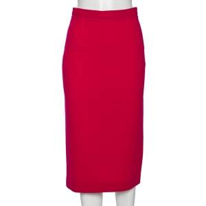 Roland Mouret Limited Edition Pink Wool Crepe Arreton Pencil Skirt M