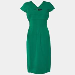Roland Mouret for Selfridges Limited Edition Green Crepe Cocktail Dress M
