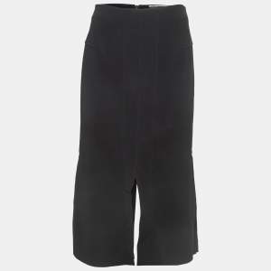 Roland Mouret Black Stretch Crepe Zipper Epirus Skirt M