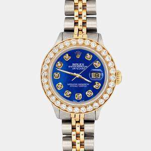 Rolex 1.3ct diamond bezel royal blue mop diamond dial datejust Wristwatch 26mm